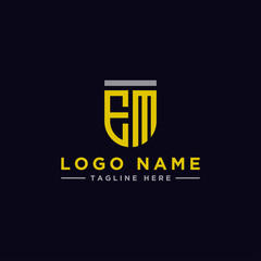 Inspiring company logo designs from the initial letters EM logo icon. -Vectors