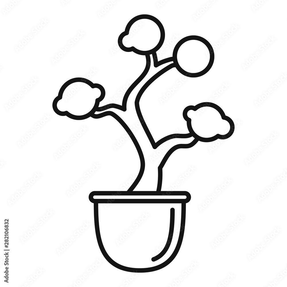 Poster amazon tree pot icon. outline amazon tree pot vector icon for web design isolated on white backgroun