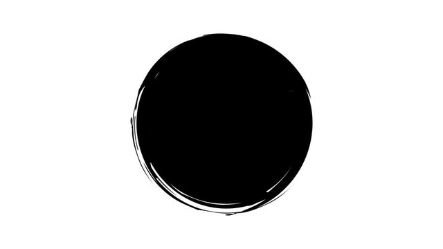 The appearance of a black round spot of paint