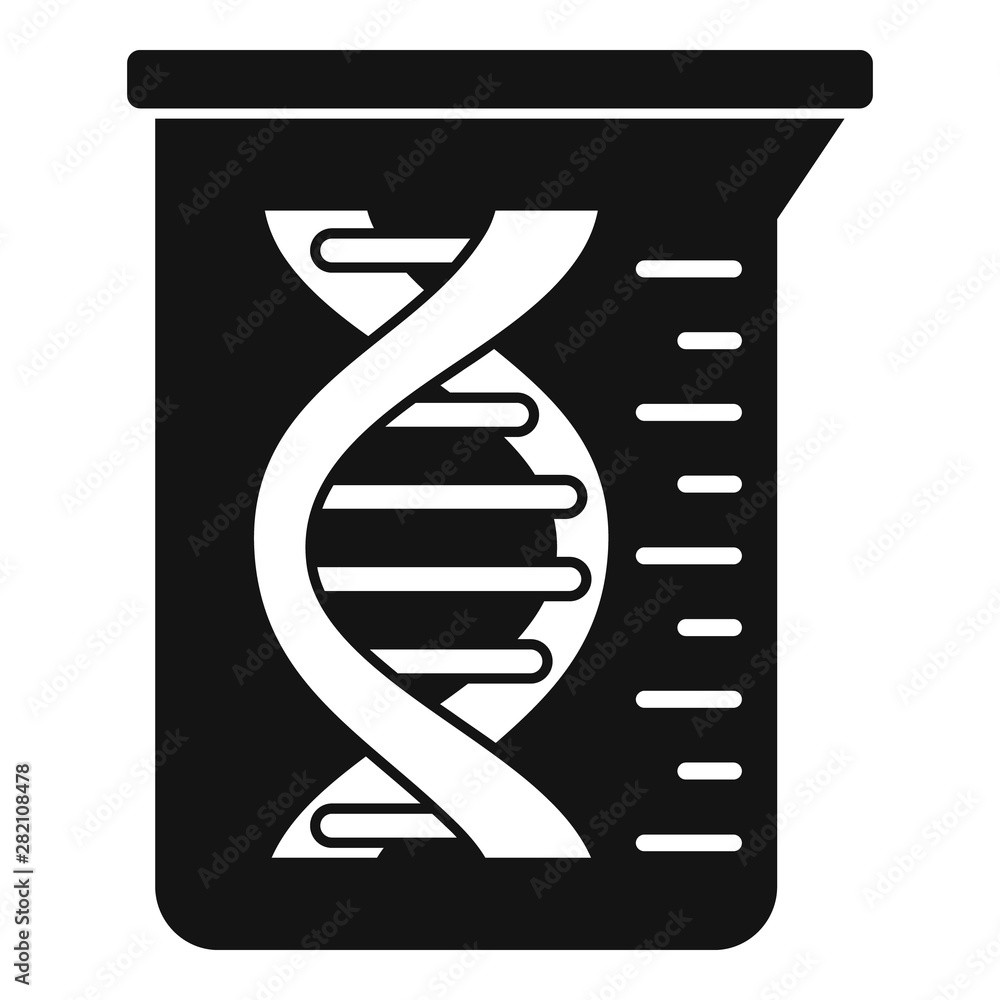 Poster dna flask icon. simple illustration of dna flask vector icon for web design isolated on white backgr