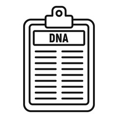 Dna checkboard icon. Outline dna checkboard vector icon for web design isolated on white background