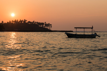 sunset at mirissa beach sri lanka