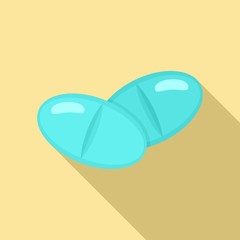 Medical tablet icon. Flat illustration of medical tablet vector icon for web design