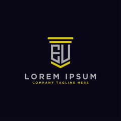 inspiring logo designs for companies from the initial letters of the EU logo icon. -Vectors