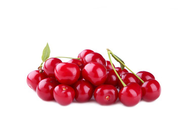 Sweet cherries isolated on a white background
