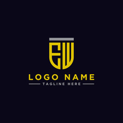 inspiring logo designs for companies from the initial letters of the EW logo icon. -Vectors