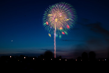 Beautiful firework display festival in Itabashi, Tokyo, Japan