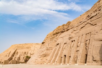 Abu Simbel temple, a magnificent landmark built by pharaoh Ramesses the Great, Egypt