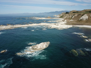 Aerial view Kaikoura Peninsula & coast, Kaikoura, New Zealand