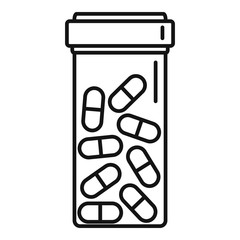 Jar capsule icon. Outline jar capsule vector icon for web design isolated on white background
