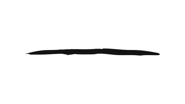 Animation of drawing a thin and short brush stroke