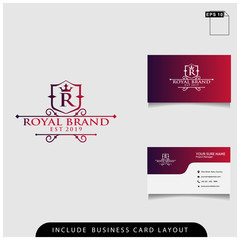 logo design royal brand modern concept with gradient colors