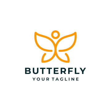 Butterfly logo and icon design vector.