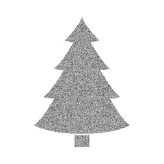 Shining silver snowflakes and snow. Merry Christmas card illustration on white background. Sparkling element with glitter texture