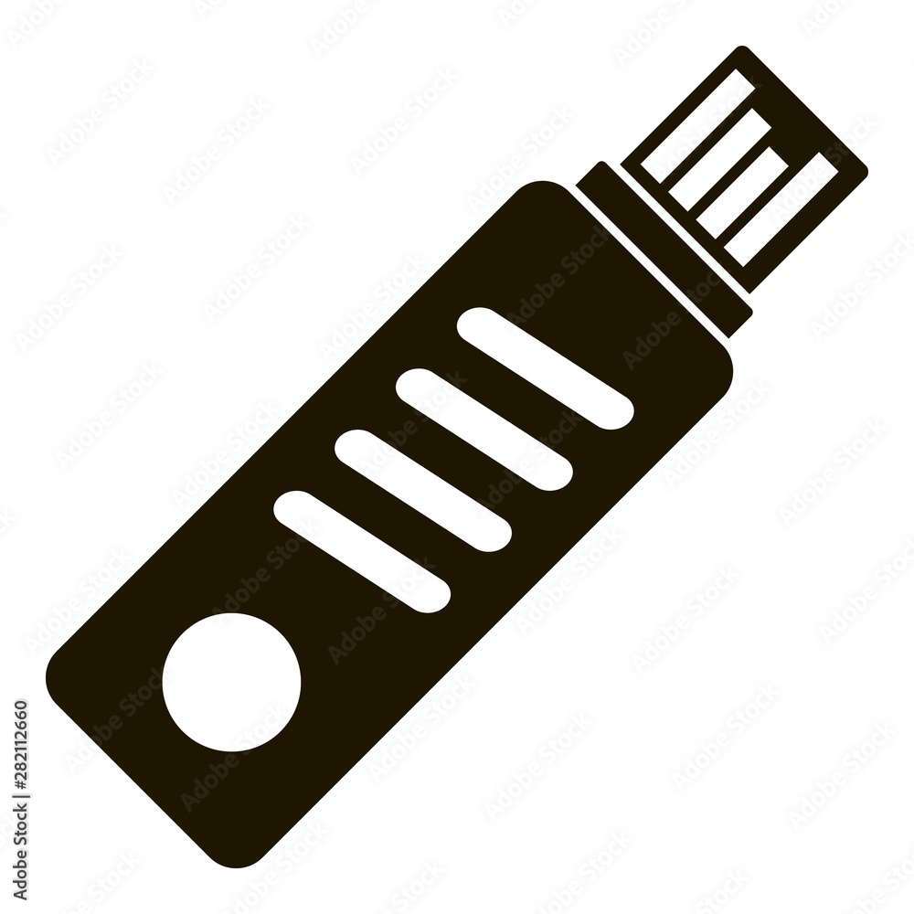 Poster usb flash icon. simple illustration of usb flash vector icon for web design isolated on white backgr