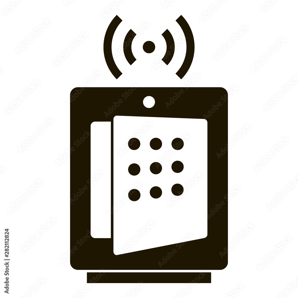 Poster smart lock safe icon. simple illustration of smart lock safe vector icon for web design isolated on 