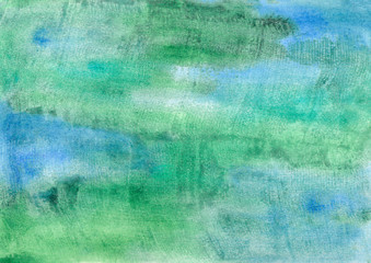 Colorful background. Watercolor green and blue spots