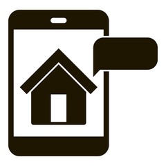 House smartphone observation icon. Simple illustration of house smartphone observation vector icon for web design isolated on white background