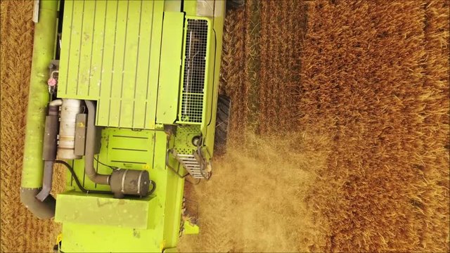 Drone filming of combine harvester cutting barely in northern ireland - filmed with permission from farmer and business owner!