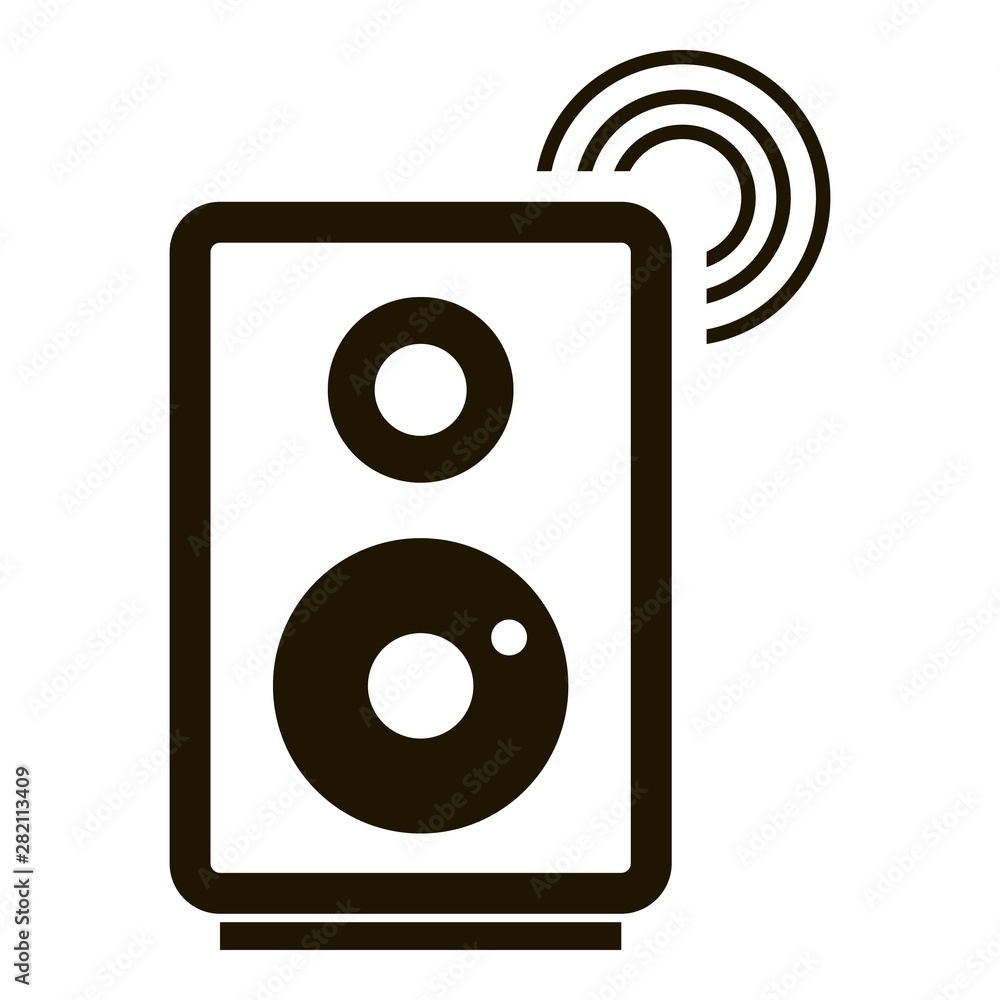 Poster smart home speaker icon. simple illustration of smart home speaker vector icon for web design isolat