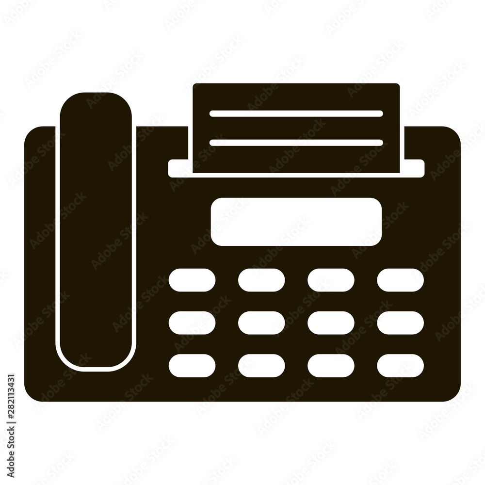 Wall mural fax telephone icon. simple illustration of fax telephone vector icon for web design isolated on whit