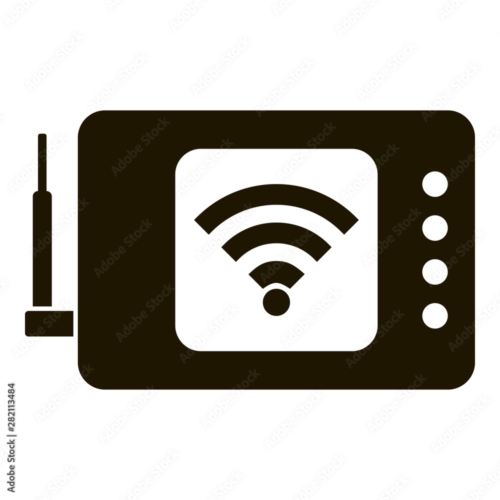 Poster wifi remote control icon. simple illustration of wifi remote control vector icon for web design isol