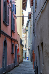 Old typical street of Borgotaro, Parma