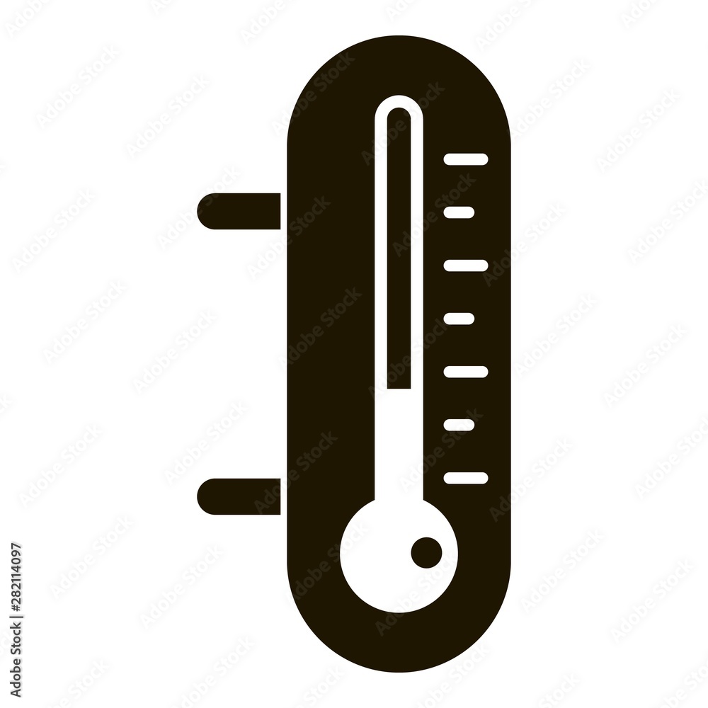 Poster thermometer icon. simple illustration of thermometer vector icon for web design isolated on white ba