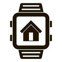 Smart home watch icon. Simple illustration of smart home watch vector icon for web design isolated on white background