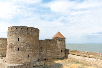 Fototapeta na wymiar Ukraine - July 23, 2019: old fortress in belgorod-dniester, also known as akkerman or cetatea alba
