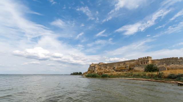 Ukraine - July 23, 2019: old fortress in belgorod-dniester, also known as akkerman or cetatea alba
