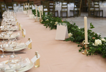 table setting white holiday decoration elegant restaurant