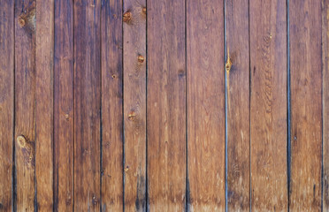 Texture of brown old wood from several boards