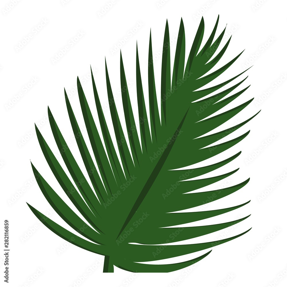 Aufkleber palm tree leaf icon. cartoon of palm tree leaf vector icon for web design isolated on white backgrou