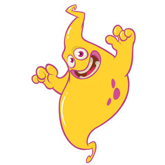 Funny cartoon ghost character