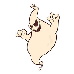 Funny cartoon ghost character