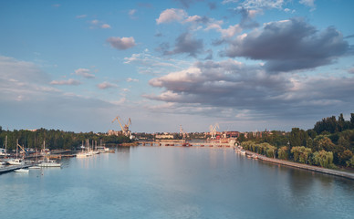 Fototapeta premium panorama of the evening city. Mykolaiv, Ukraine. Nikolaev