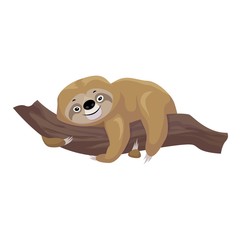 Sloth kid icon. Cartoon of sloth kid vector icon for web design isolated on white background