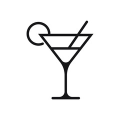 Cocktail vector icon, drink icon