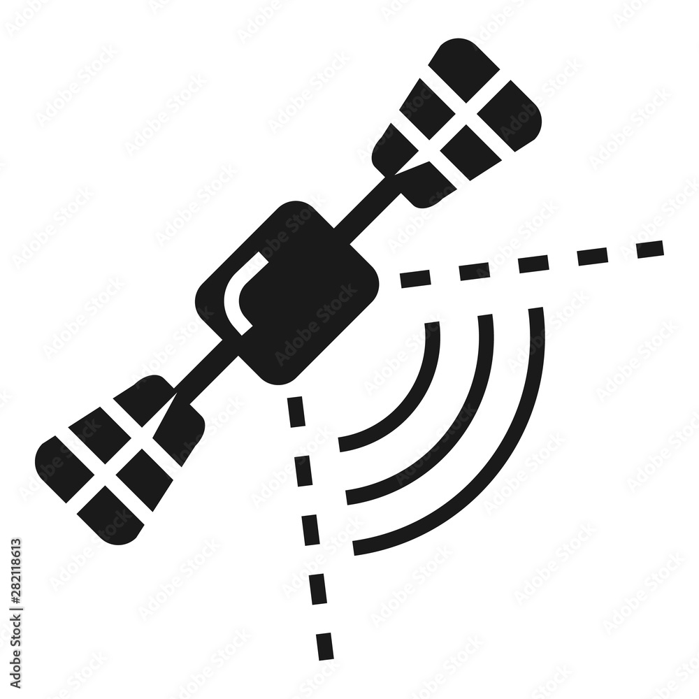 Poster smart car satellite navigation icon. simple illustration of smart car satellite navigation vector ic