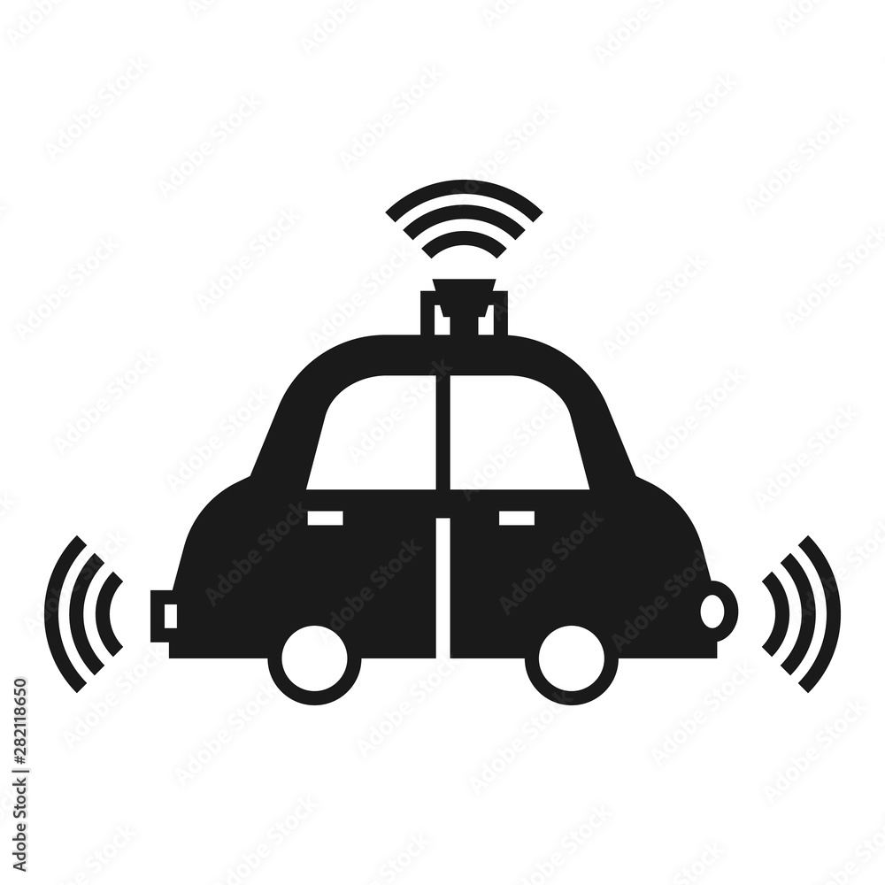 Poster autopilot car icon. simple illustration of autopilot car vector icon for web design isolated on whit