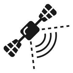 Smart car satellite navigation icon. Simple illustration of smart car satellite navigation vector icon for web design isolated on white background