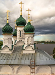Domes of  Old Church of Transfiguration in Kostroma