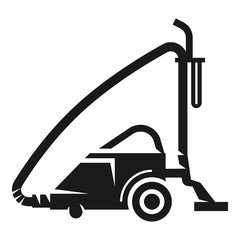 Vacuum cleaner machine icon. Simple illustration of vacuum cleaner machine vector icon for web design isolated on white background