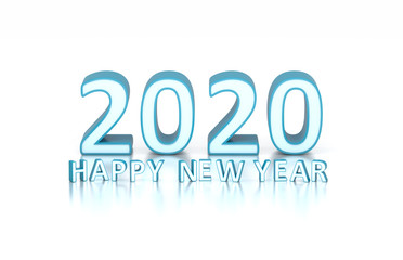 New Year 2020 Creative Design Concept - 3D Rendered Image