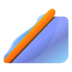 Aquapark slide icon. Cartoon of aquapark slide vector icon for web design isolated on white background