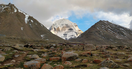 West face of Mount Kailas as seen from Deraphuk