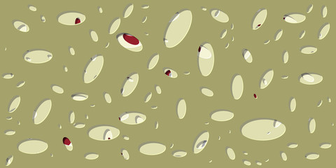 Abstract Generative Art color distributed ellipse holes background illustration