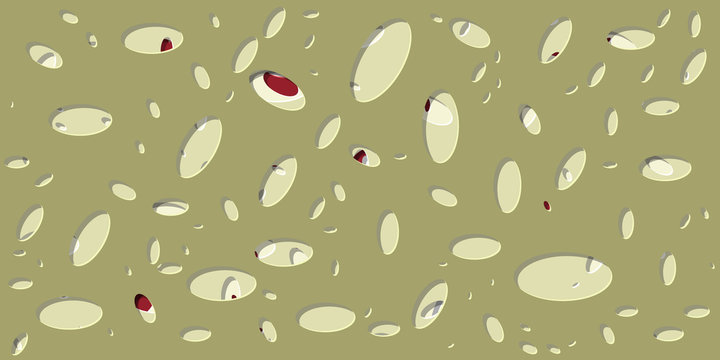 Abstract Generative Art color distributed ellipse holes background illustration
