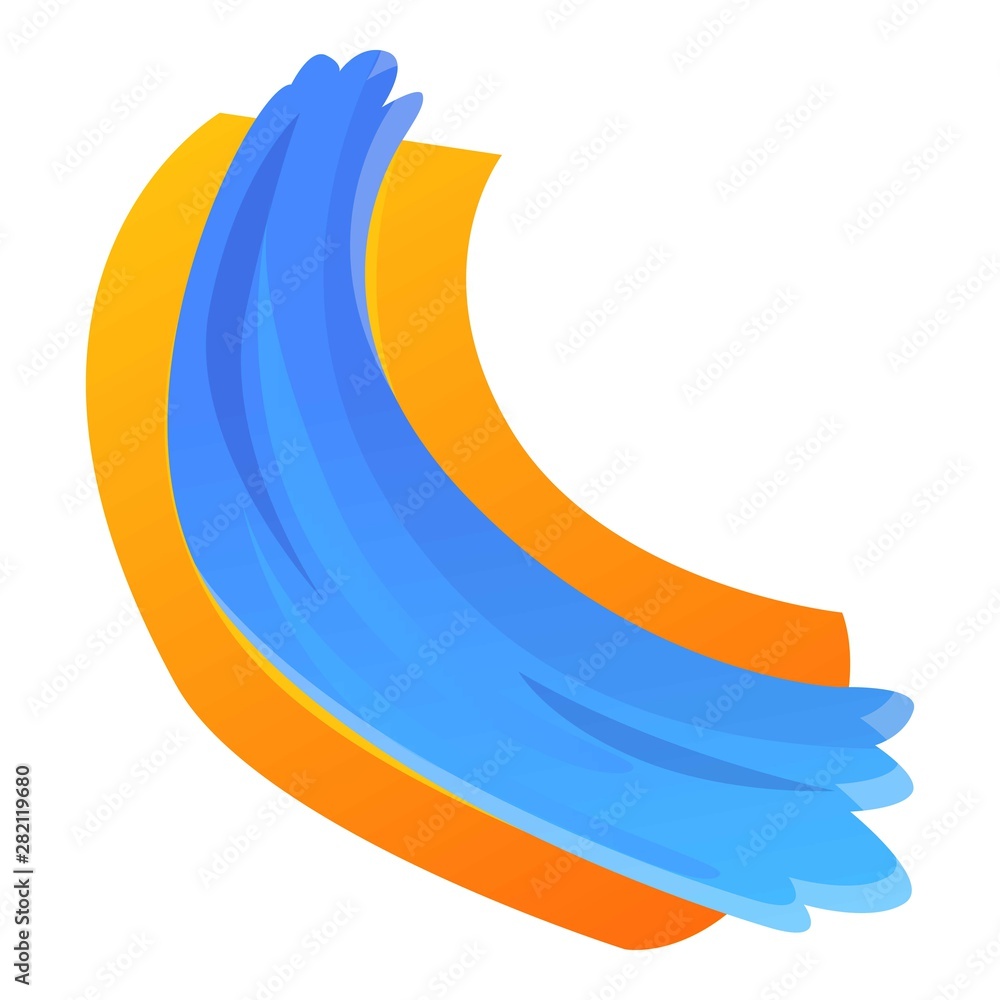 Poster waterslide icon. cartoon of waterslide vector icon for web design isolated on white background